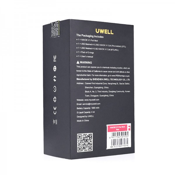 Uwell Havok V1 65W Pod Mod Kit 1800mAh