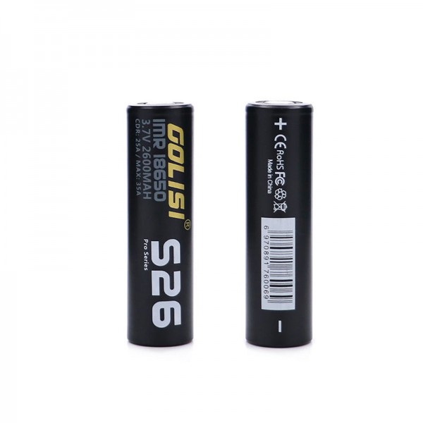 Golisi S26 IMR 18650 35A 2600mAh Battery