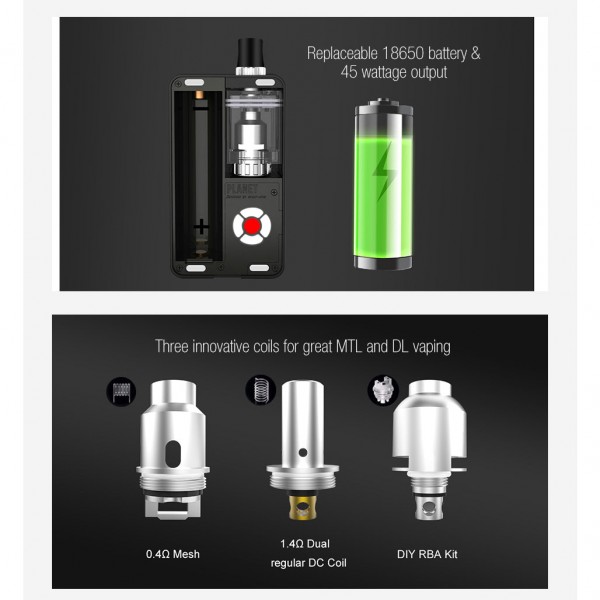 Hugo Vapor Planet 45W Pod System Kit